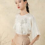 Modern Hanfu Top Women’s Embroidered T-shirt