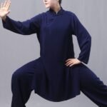 Modern Kung Fu Clothes Blue Women Tai Chi Clothing