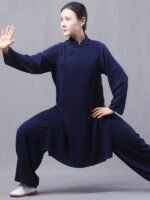 Modern Kung Fu Clothes Blue Women Tai Chi Clothing