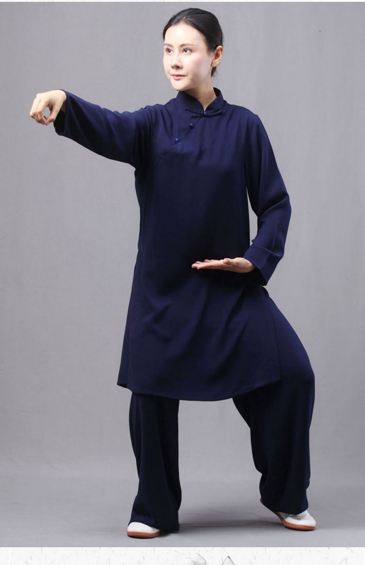 Modern Kung Fu Clothes Blue Women Tai Chi Clothing