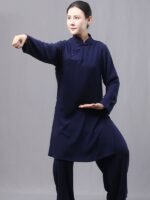 Modern Kung Fu Clothes Blue Women Tai Chi Clothing - Image 3
