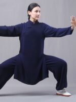 Modern Kung Fu Clothes Blue Women Tai Chi Clothing - Image 4