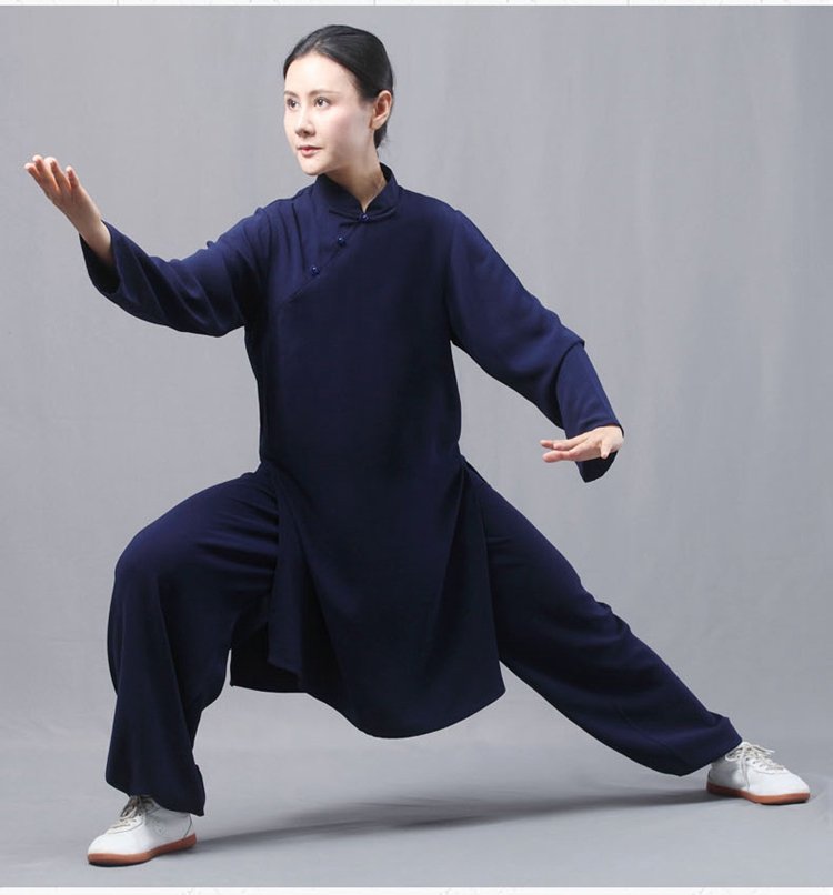 Modern Kung Fu Clothes Blue Women Tai Chi Clothing