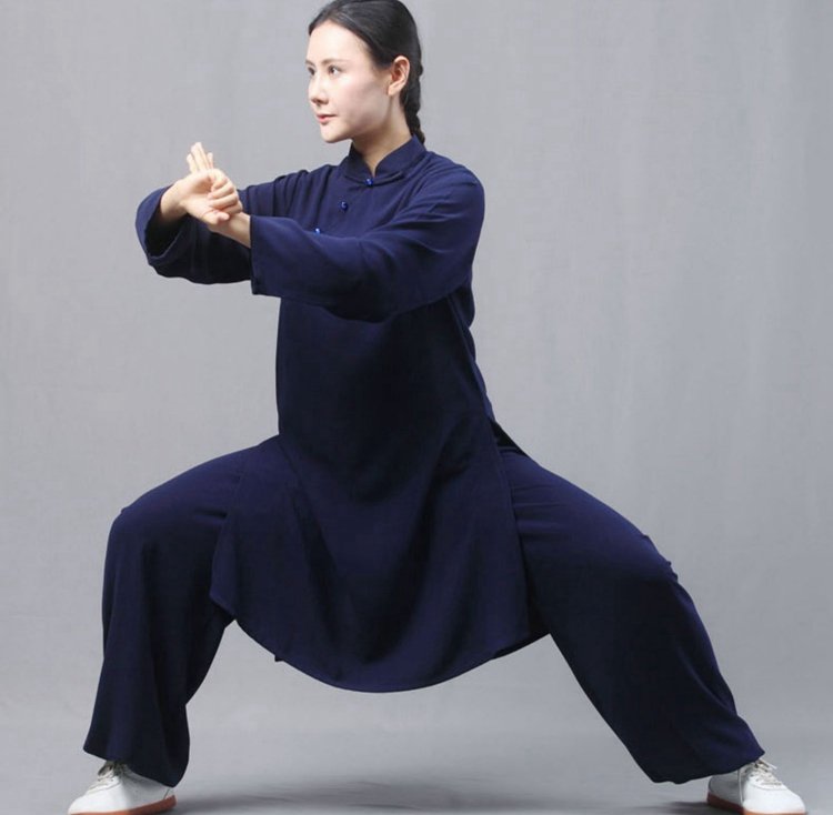 Modern Kung Fu Clothes Blue Women Tai Chi Clothing