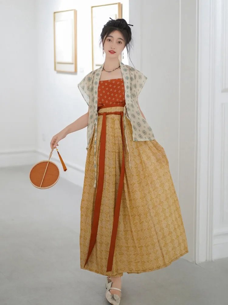 Modern Printed Hanfu Daily Hanfu Dress