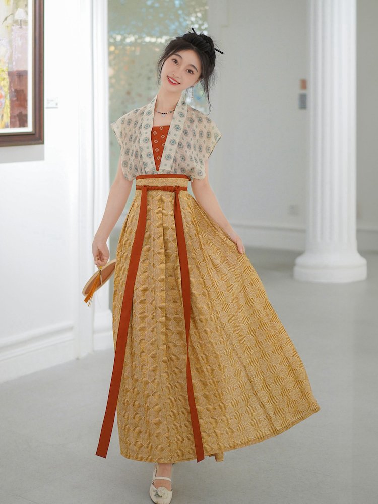 Modern Printed Hanfu Daily Hanfu Dress