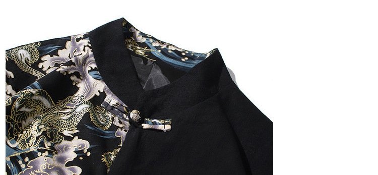 Modern Tang Suit Loose Printed Coat Men