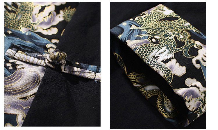 Modern Tang Suit Loose Printed Coat Men