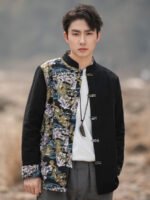 Modern Tang Suit Loose Printed Coat Men - Image 2
