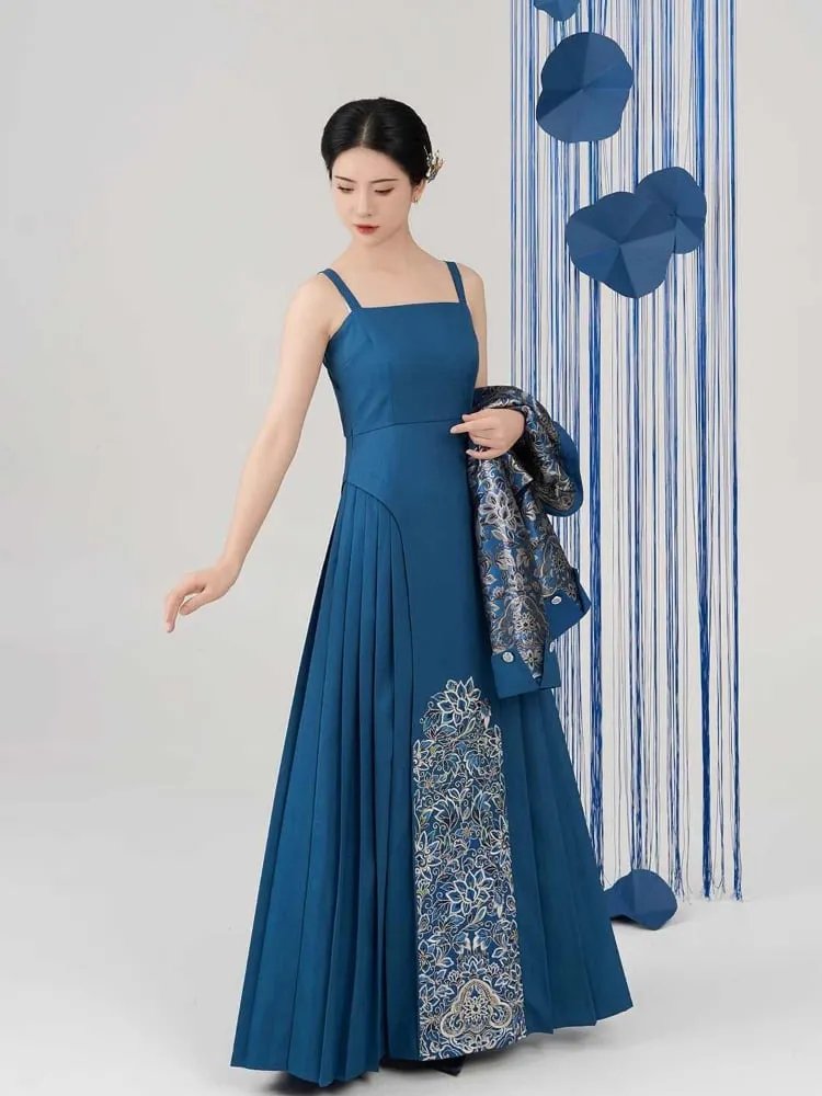 National Style Chinese Dress Ladies with Short Jacket