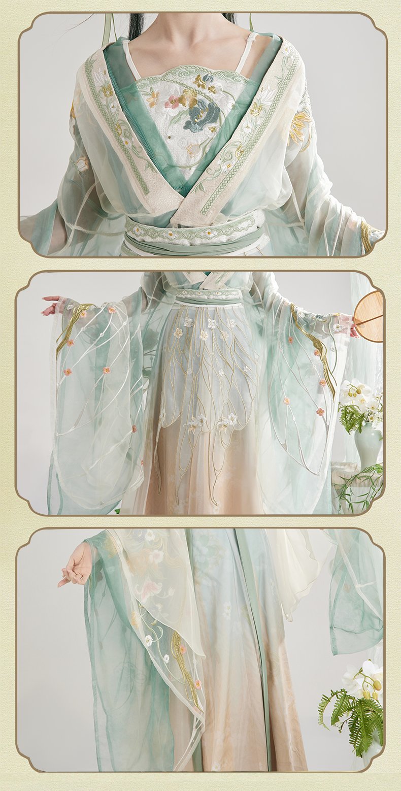 North and South Dynasty Hanfu Female Embroidery Chinese Costume