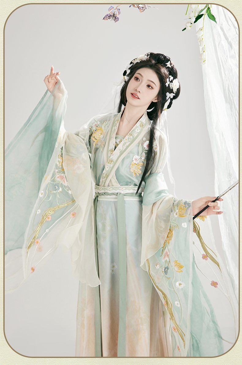 North and South Dynasty Hanfu Female Embroidery Chinese Costume