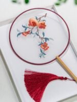 Embroidered Dance Fan Traditional Silk Fan - Image 11