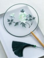 Embroidered Dance Fan Traditional Silk Fan - Image 9
