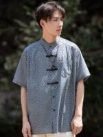 Oversized Linen Shirt Chinese Men’s Retro Tang Suit Top - Image 3
