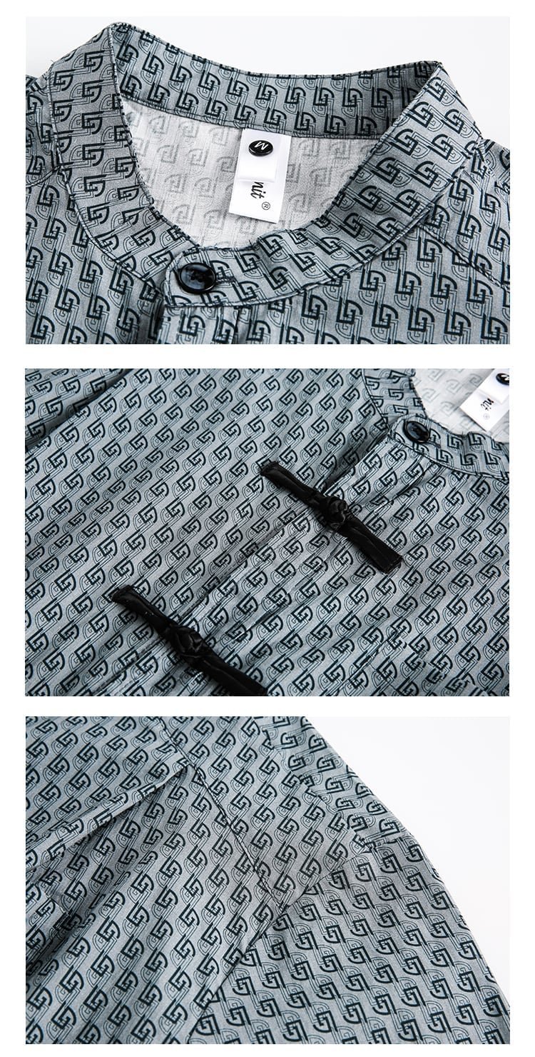 Oversized Linen Shirt Chinese Men's Retro Tang Suit Top