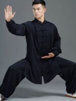 Pearl Silk Tai Chi Uniform Kung Fu Clothes Men Women - Image 2