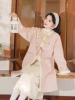 Pink Coat Womens Chinese Style Hanfu Dress - Image 3