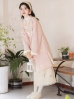 Pink Coat Womens Chinese Style Hanfu Dress - Image 4