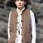 Plus Velvet Mens Vest Sleeveless Tang Suit Jacket