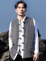 Plus Velvet Mens Vest Sleeveless Tang Suit Jacket - Image 3
