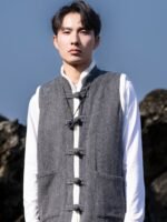 Plus Velvet Mens Vest Sleeveless Tang Suit Jacket - Image 4