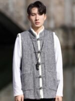 Plus Velvet Mens Vest Sleeveless Tang Suit Jacket - Image 5