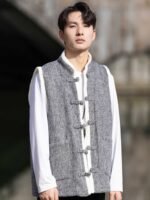 Plus Velvet Mens Vest Sleeveless Tang Suit Jacket - Image 6