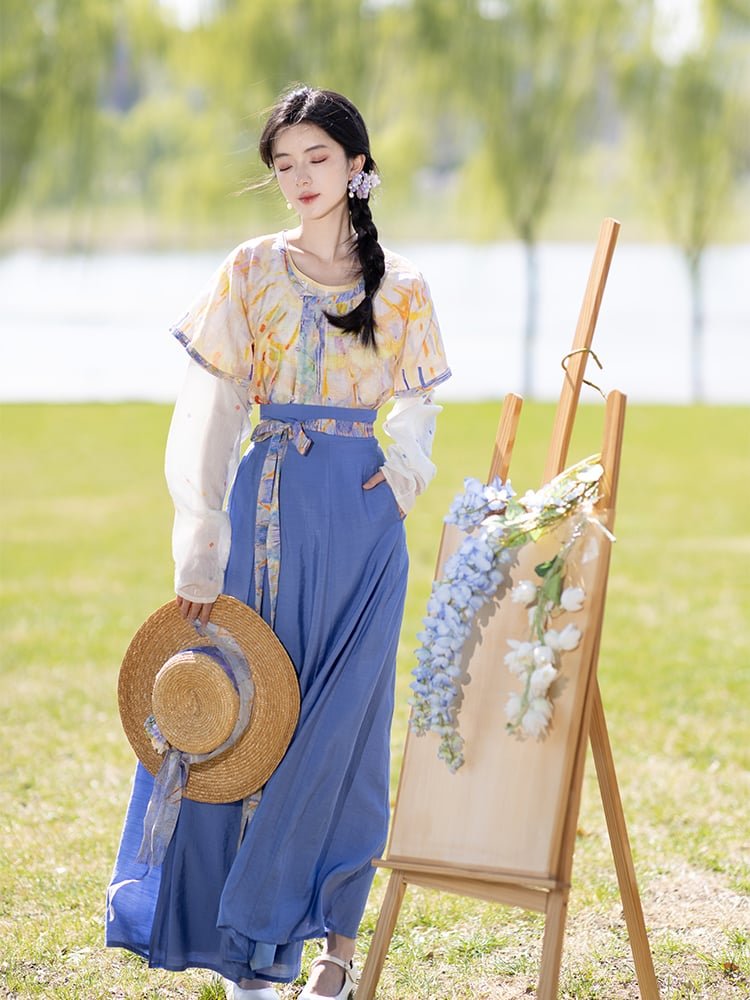 Pretty Summer Dresses Tang Style Hanfu Dress