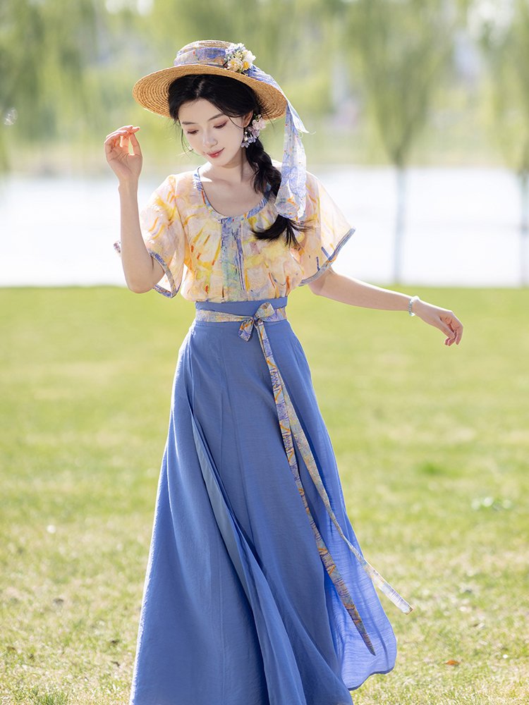 Pretty Summer Dresses Tang Style Hanfu Dress