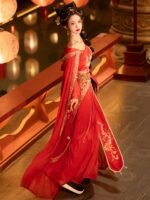 Red Chinese Traditional Dress Dunhuang Princess Hanfu - Image 5