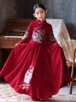 Red Dress for Girls Chinese New Year Hanfu - Image 3
