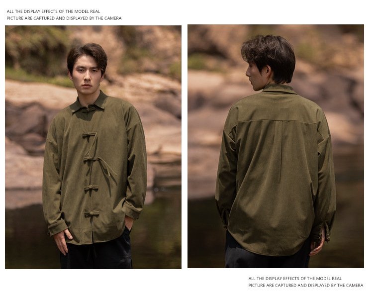 Retro Corduroy Chinese Style Jacket Mens