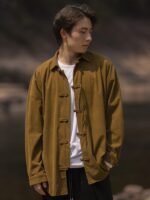 Retro Corduroy Chinese Style Jacket Mens - Image 2