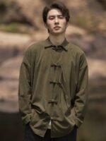 Retro Corduroy Chinese Style Jacket Mens - Image 4