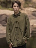 Retro Corduroy Chinese Style Jacket Mens - Image 5