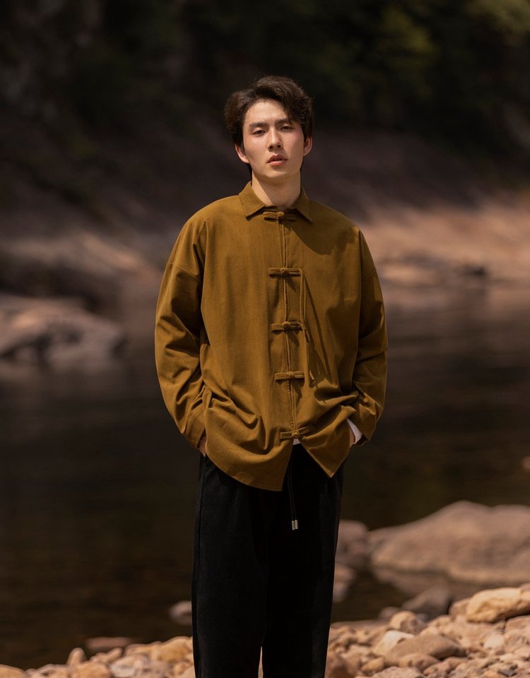 Retro Corduroy Chinese Style Jacket Mens