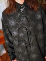 Retro Long Sleeve Women’s Black Shirt - Image 5