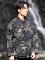 Retro Padded Jacket Men’s Winter Cotton Coat - Image 4