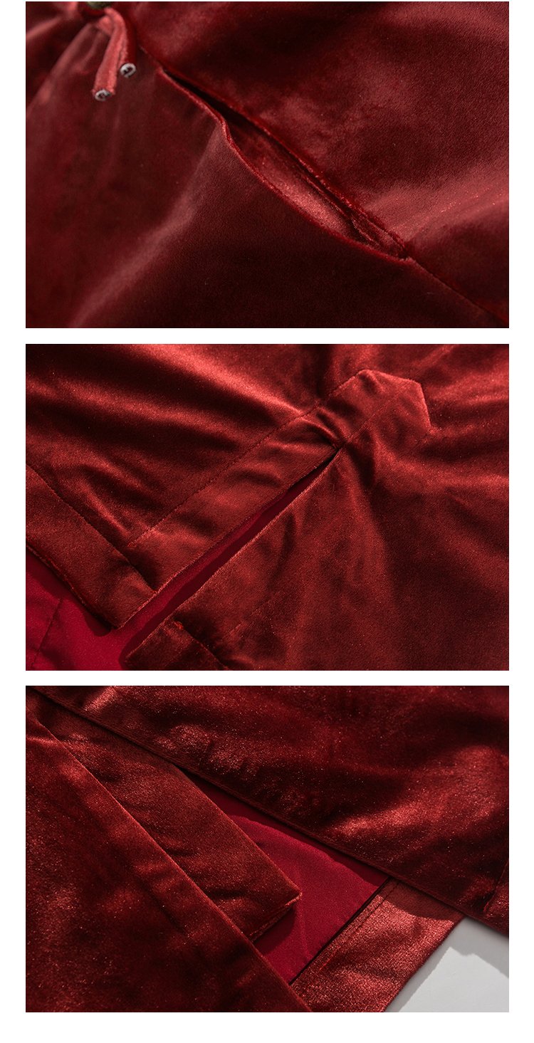 Retro Satin Chinese style Jacket With Plus Velvet