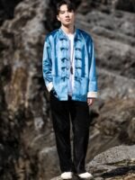 Retro Satin Chinese style Jacket With Plus Velvet - Image 6