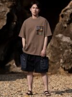 Round Neck Short Sleeved Cotton T Shirt Men - Image 4