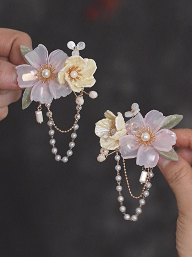 Sakura Flowes Hair Clip For Qipao Hanfu