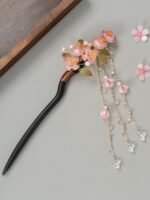 Sandalwood Fa Zan Sakura Hair Pin with Tassels - Image 4