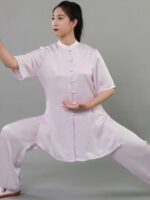 Satin Tai Chi Suit Short Sleeve Kung Fu Training Set - Image 3