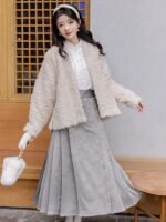 Short Coat Womens Chinese Style Modern Hanfu Winter - Image 3