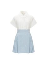 Short Hanfu Embroidery Top and Horse Face Skirt - Image 6