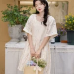Short Sleeve Dress Modern Ming Style Hanfu