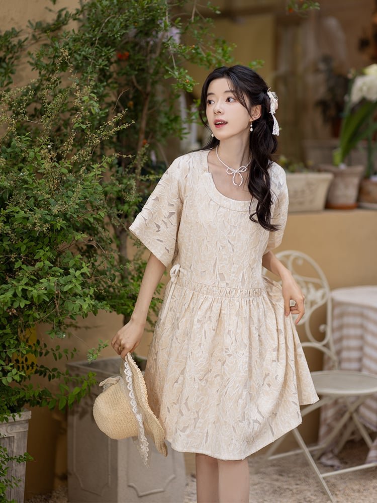 Short Sleeve Dress Modern Ming Style Hanfu