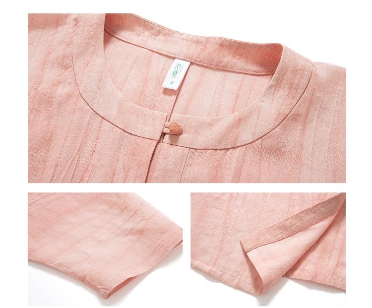 Spring Hanfu Dress Pink Long Shirt and Green Skirt